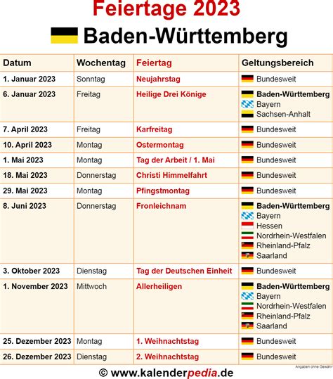 gesetzliche feiertage 2023 bw kalender